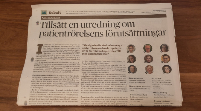 Debattartikel om patientrörelsens förutsättningar